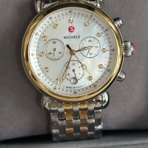 Michele CSX 39MM two tone gold silver. - Picture 5 of 6